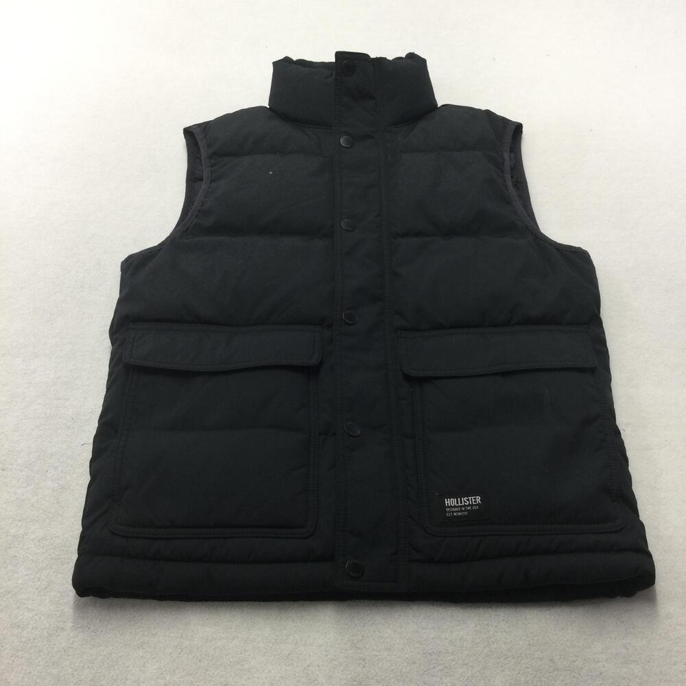 Hollister Vest Mens XS Black Ultimate Puffer Collection Quilted Insulated Warm